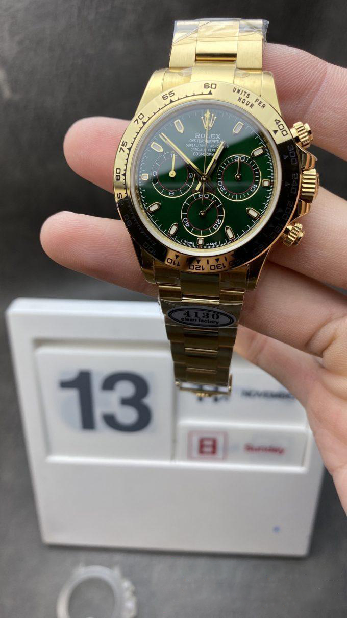 Daytona 116508 Clean 11 Best Edition Green Dial on YG Bracelet SA4130 V2 Daytona 116508 Clean 11 Best Edition Green Dial on YG Bracelet SA4130 V2