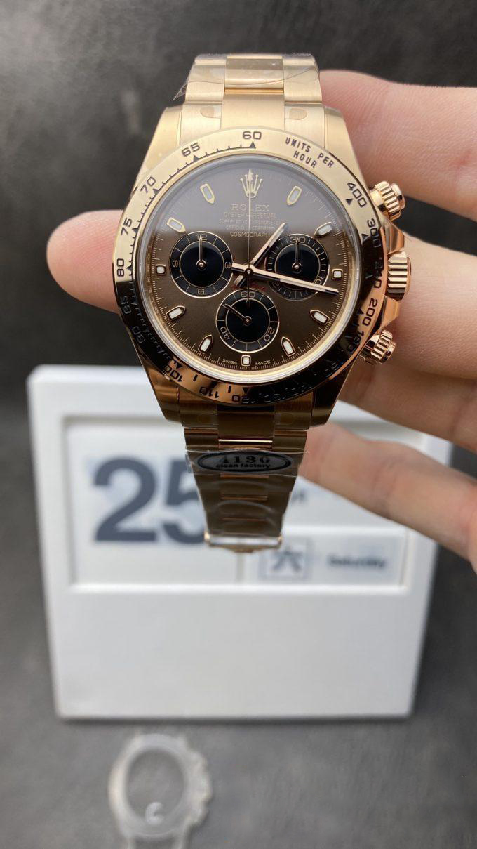 Clean Factory Watch Rolex Daytona 116505 Rose Gold Case Bracelet Brown Dial on Rose Gold Bracelet SA4130 Movement Clean Factory Watch Rolex Daytona 116505 Rose Gold Case Bracelet Brown Dial on Rose Gold Bracelet SA4130 Movement