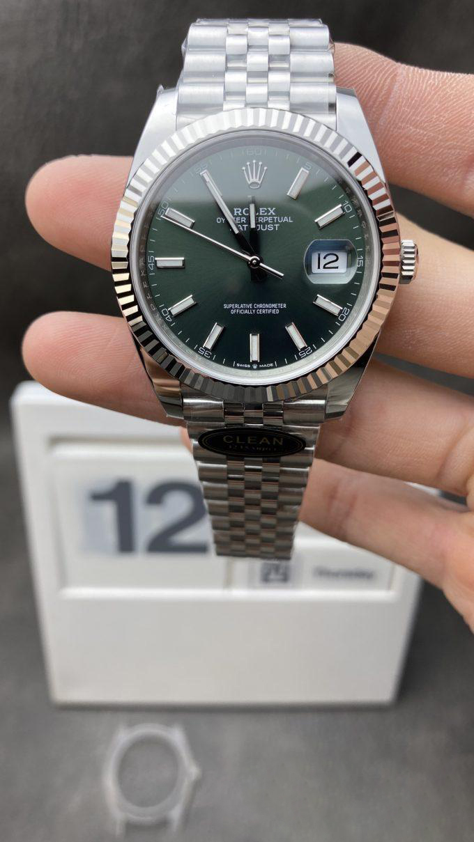 Clean Factory DateJust 126334 41mm CF Rolex Watch Best Edition 904L Steel Olive Green Dial on Jubilee Bracelet VR3235 Clean Factory DateJust 126334 41mm CF Rolex Watch Best Edition 904L Steel Olive Green Dial on Jubilee Bracelet VR3235
