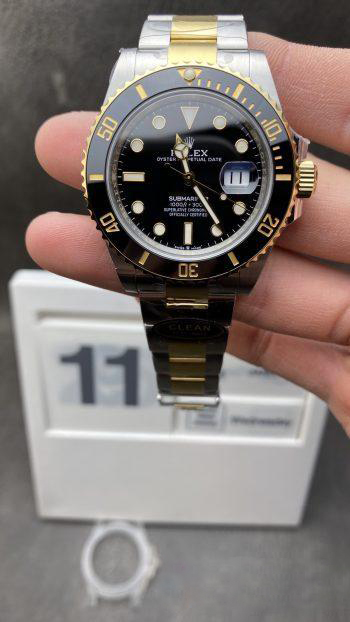 Clean Factory Rolex Submariner 126613LN Black Dial Black Ceramic Bezel 41mm 904 Steel Case Two Tone Yollow Gold Steel Oyster Bracelet VR3235