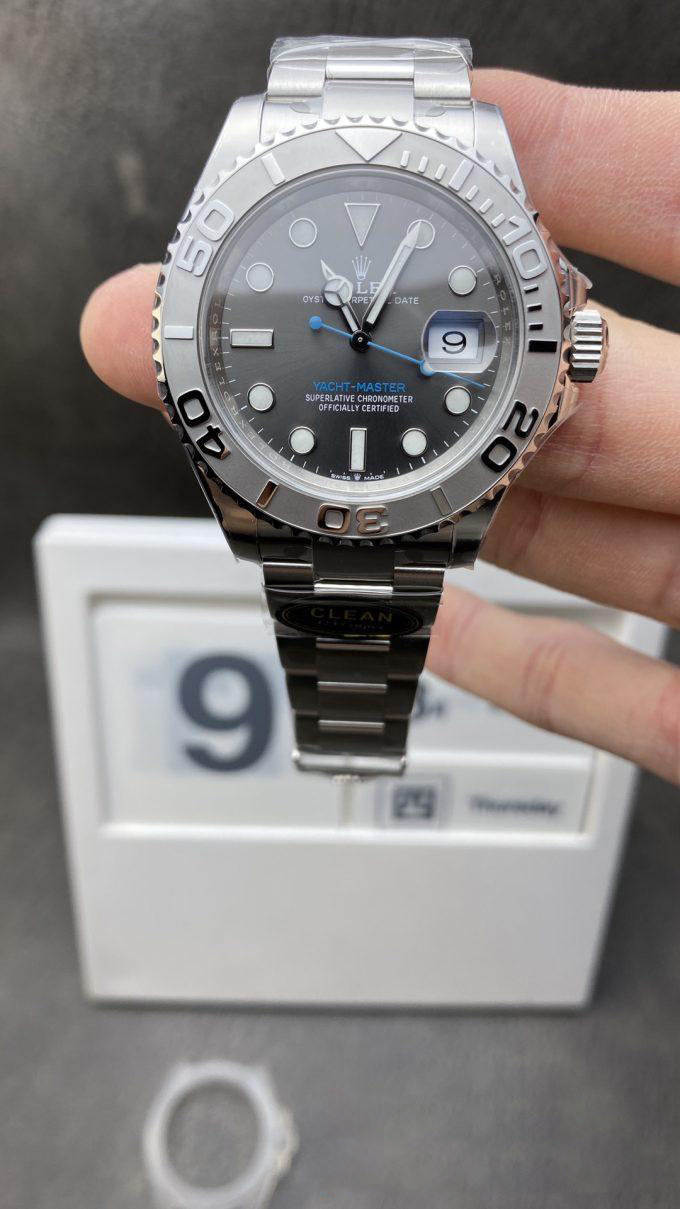 Clean Factory Yacht Master 126622 Gray Dial with Blue Second Hand 904L Stainless Steel Case Oyster Steel Bracelet VR3235 Movement Clean Factory Yacht Master 126622 Gray Dial with Blue Second Hand 904L Stainless Steel Case Oyster Steel Bracelet VR3235 Movement