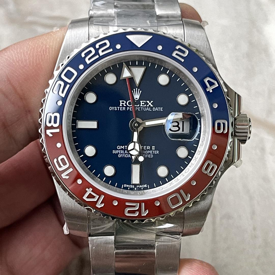 Clean Factory Rolex CF GMT Master II 126719BLRO Midnight Blue Dial Red Blue Ceramic Bezel 904L Oystersteel Oyster Bracelet SA3285 Movement 02