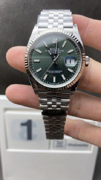 Clean Factory Rolex Datejust 36 126234 Olive Green Dial 904L Steel Case Jubilee Bracelet 3235 Movement