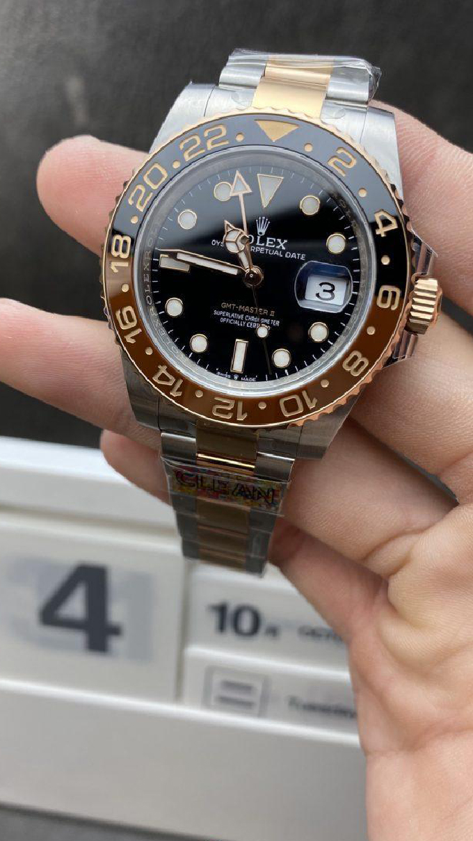 Clean Factory Watch Rolex GMT Master II 126711CHNR Black Brown Ceramic Black Dial RG Steel Two Tone Bracelet Super Clone 3285 Movement Clean Factory Watch Rolex GMT Master II 126711CHNR Black Brown Ceramic Black Dial RG Steel Two Tone Bracelet Super Clone 3285 Movement