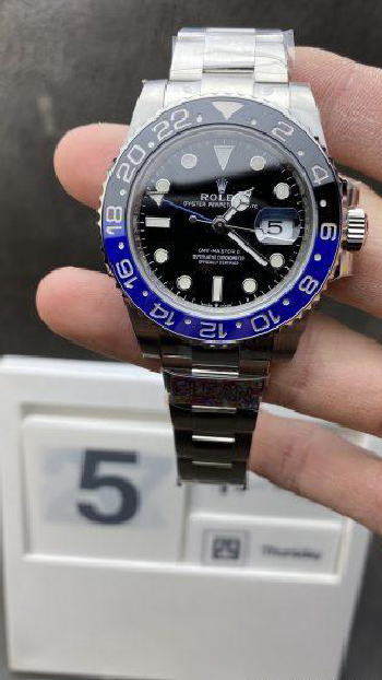 Clean Factory Watch Store Rolex Batman GMT Master II 126710BLNR Black Dial Blue Black Ceramic Bezel 904L Steel Oyster Bracelet SA3285 Movement
