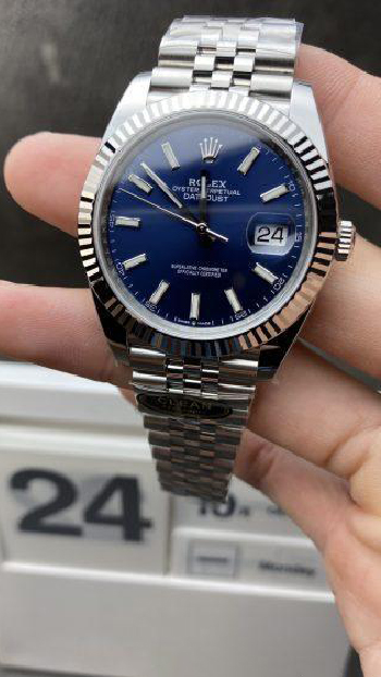 Clean Factory Watches Clean Watches Store CF Datejust 41mm 126334 Blue Dial with Stick Markers 904L Oystersteel Jubilee Bracelet DanDong 3235 Movement