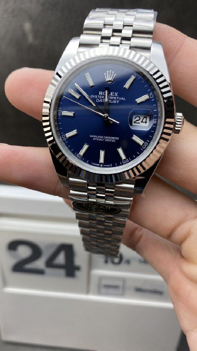 Clean Factory Watches Clean Watches Store CF Datejust 41mm 126334 Blue Dial with Stick Markers 904L Oystersteel Jubilee Bracelet DanDong 3235 Movement Clean Factory Watches Clean Watches Store CF Datejust 41mm 126334 Blue Dial with Stick Markers 904L Oystersteel Jubilee Bracelet DanDong 3235 Movement