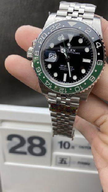 Clean Watch Offical Store CF Rolex Sprite GMT-Master II 126720VTNR Black Dial Green & Black Ceramic Bezel 904L Oystersteel Jubilee Bracelt SA3285 Movement