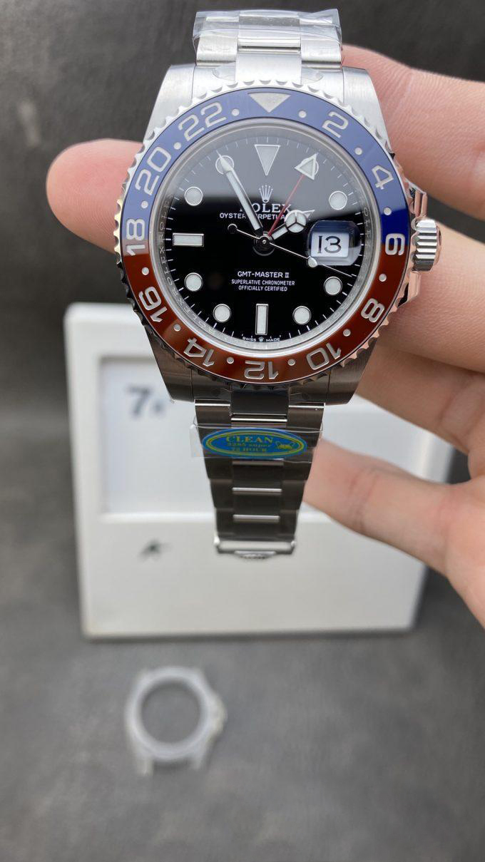 Clean Factory Rolex GMT Master II 126710BLRO Pepsi Blue Red Ceramic Bezel Black Dial 904L Steel Case Oystersteel Bracelet DD3285 Caliber CHS Clean Factory Rolex GMT Master II 126710BLRO Pepsi Blue Red Ceramic Bezel Black Dial 904L Steel Case Oystersteel Bracelet DD3285 Caliber CHS