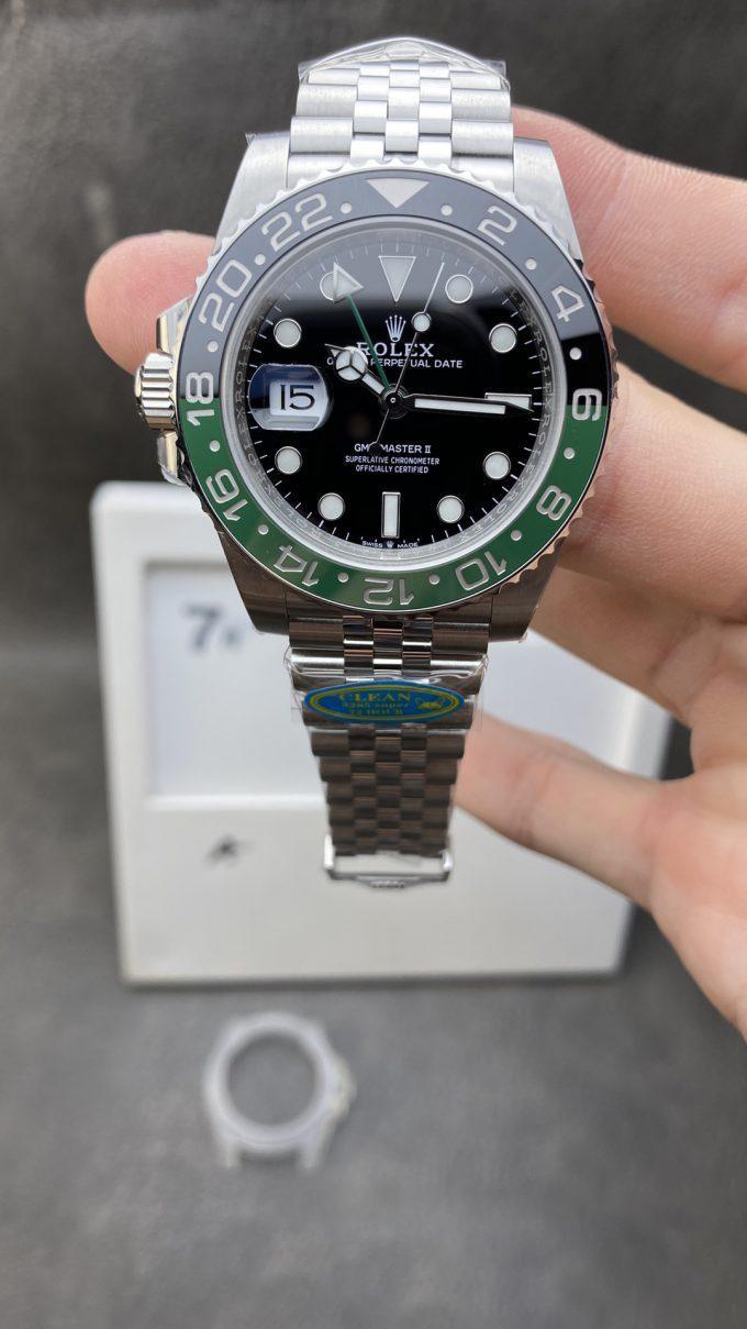 Clean Factory Rolex GMT Master II 126720VTNR Sprite Black Green Ceramic Beze Black Dial DD3285 Movement 904L Case Jubilee Bracelet CHS Clean Factory Rolex GMT Master II 126720VTNR Sprite Black Green Ceramic Beze Black Dial DD3285 Movement 904L Case Jubilee Bracelet CHS