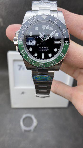 Clean Factory Rolex GMT Master II 126720VTNR Sprite Black Green Ceramic Beze Black Dial DD3285 Movement 904L Case Oyster Bracelet CHS