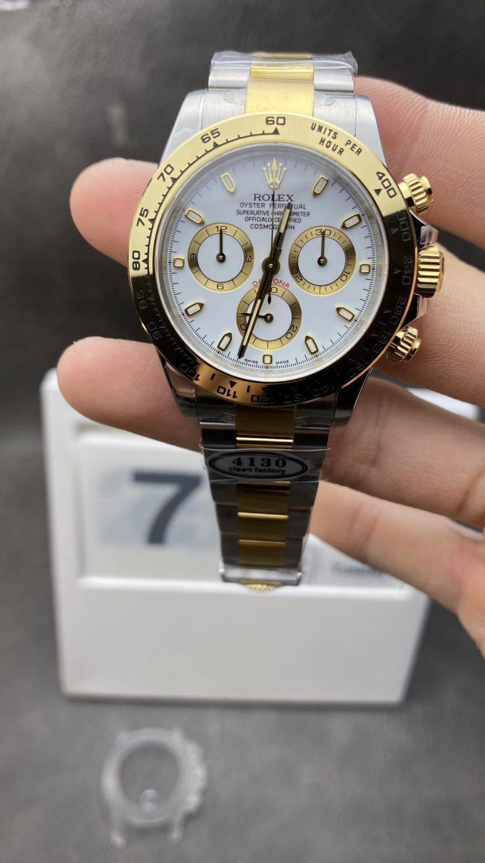 Clean Factory Watch Rolex Daytoan 116503 White Dial Yellow Gold Bezel 904L Stainless Steel Case Two Tone Bracelet Clean Factory Watch Rolex Daytoan 116503 White Dial Yellow Gold Bezel 904L Stainless Steel Case Two Tone Bracelet