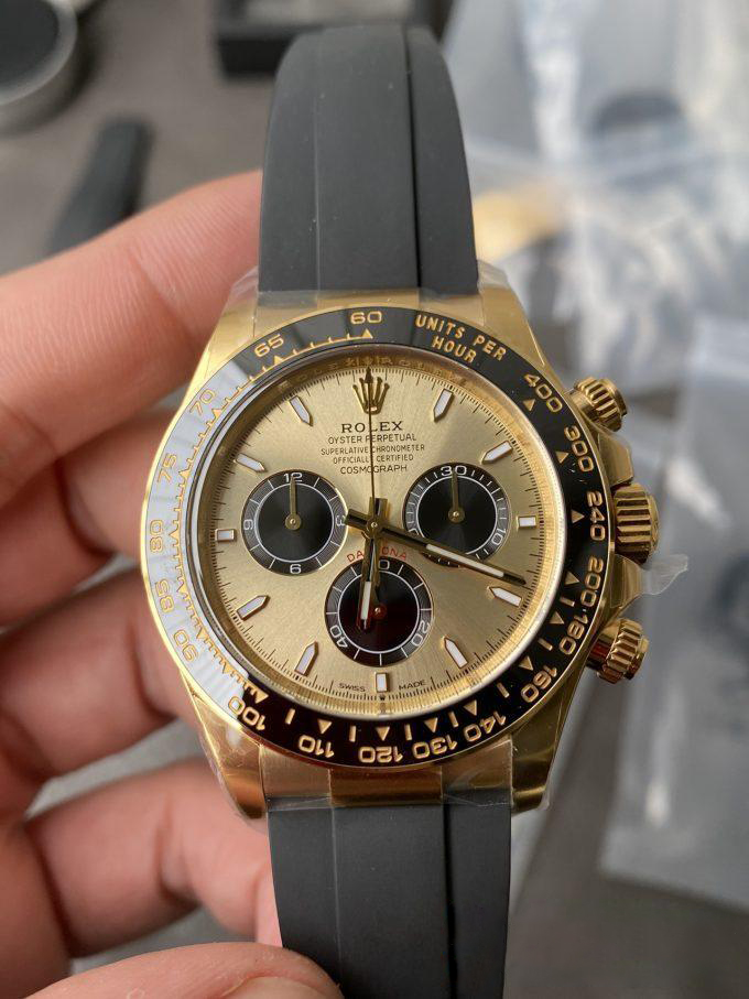 Clean Factory Watch Rolex Daytoan 126518 Yellow Gold Dial Black Ceramic Bezel Oysterflex Strap SH4131 Movement 001 Clean Factory Watch Rolex Daytoan 126518 Yellow Gold Dial Black Ceramic Bezel Oysterflex Strap SH4131 Movement 001