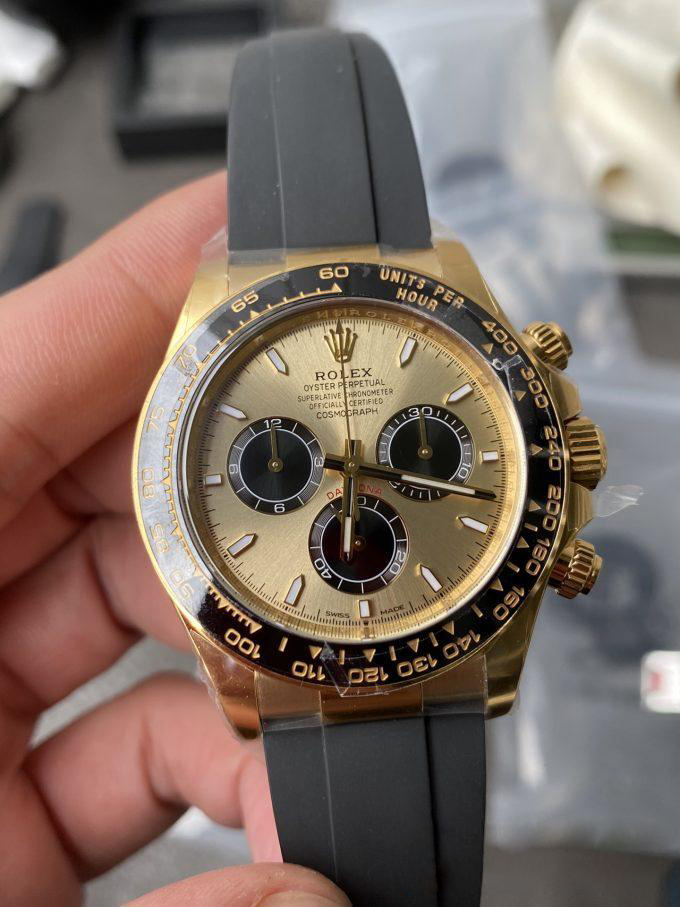 Clean Factory Watch Rolex Daytoan 126518 Yellow Gold Dial Black Ceramic Bezel Oysterflex Strap SH4131 Movement 002 Clean Factory Watch Rolex Daytoan 126518 Yellow Gold Dial Black Ceramic Bezel Oysterflex Strap SH4131 Movement 002