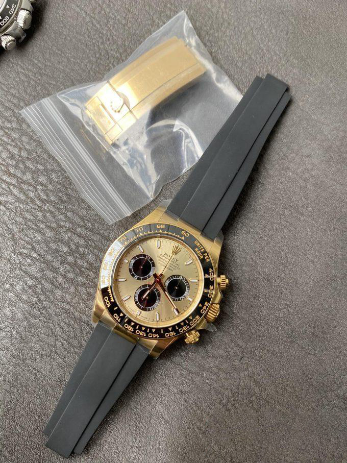 Clean Factory Watch Rolex Daytoan 126518 Yellow Gold Dial Black Ceramic Bezel Oysterflex Strap SH4131 Movement 008 Clean Factory Watch Rolex Daytoan 126518 Yellow Gold Dial Black Ceramic Bezel Oysterflex Strap SH4131 Movement 008