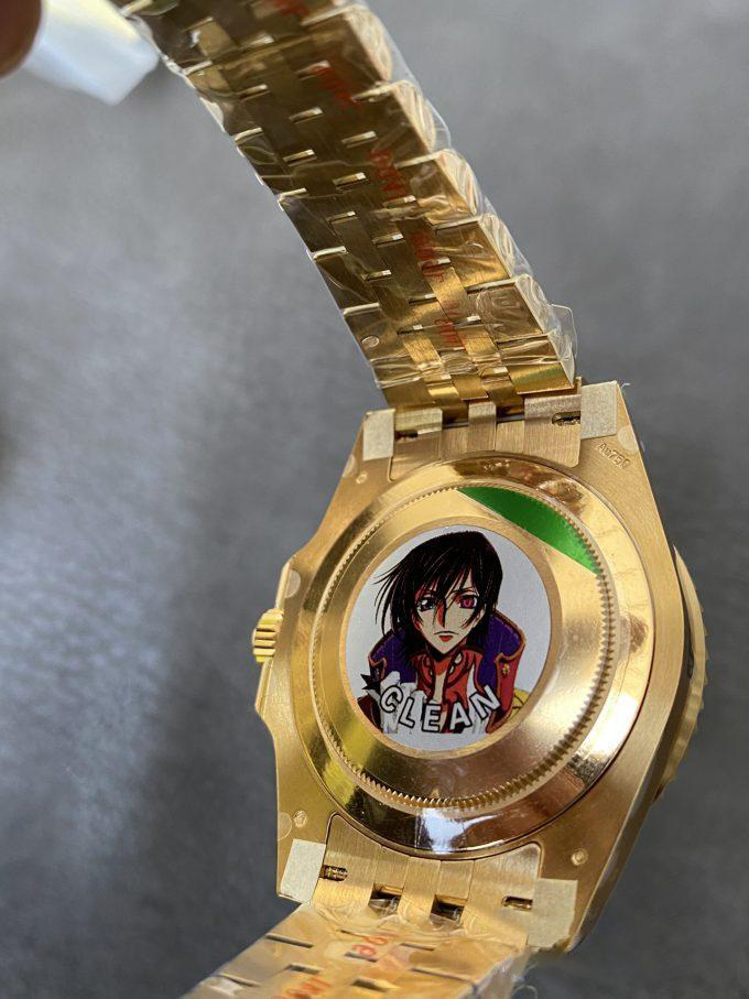 CF Rolex Clean Factory GMT Master II 126718GRNR Full Yellow Gold Black Grey Bezel Black Dial Jubilee Bracelet DD3285 Movement 07 CF Rolex Clean Factory GMT Master II 126718GRNR Full Yellow Gold Black Grey Bezel Black Dial Jubilee Bracelet DD3285 Movement 07