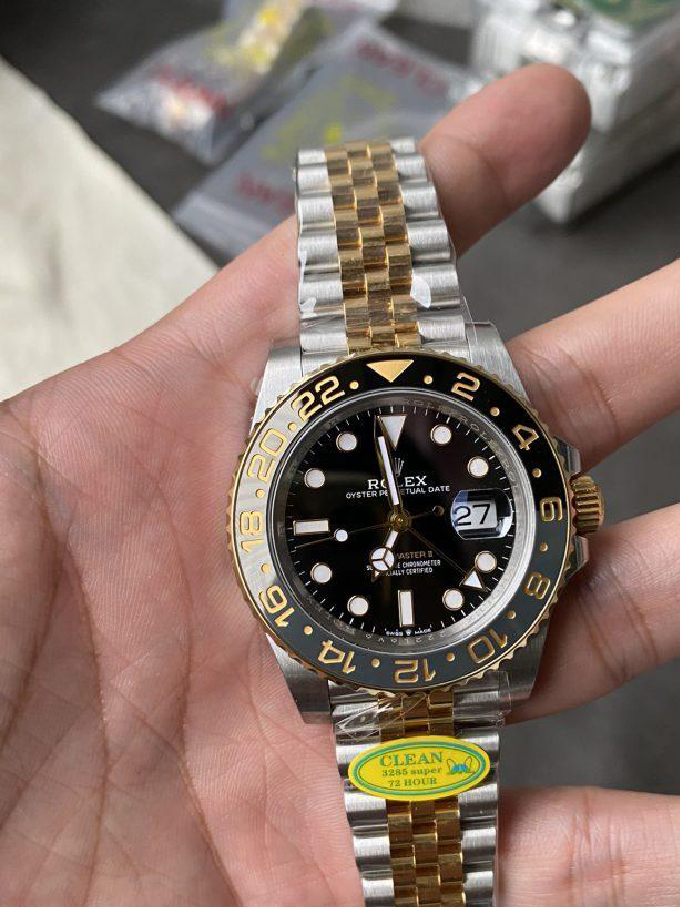Clean Factory GMT Master II 126713GRNR Oystersteel and Yellow Gold Black and Grey Bezel Black Dial Jubilee Bracelet DD3285 Movement 01 Clean Factory GMT Master II 126713GRNR Oystersteel and Yellow Gold Black and Grey Bezel Black Dial Jubilee Bracelet DD3285 Movement 01