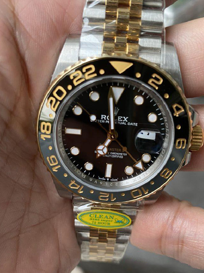 Clean Factory GMT Master II 126713GRNR Oystersteel and Yellow Gold Black and Grey Bezel Black Dial Jubilee Bracelet DD3285 Movement 03 Clean Factory GMT Master II 126713GRNR Oystersteel and Yellow Gold Black and Grey Bezel Black Dial Jubilee Bracelet DD3285 Movement 03