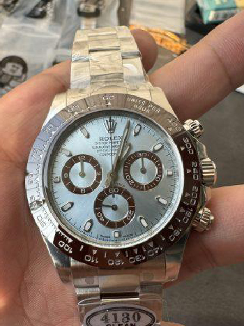 Clean Factory Watch Rolex Daytona 116506 Ice Blue Dial Stick Markers 904L Steel Case Bracelet DD4130 Movement 02