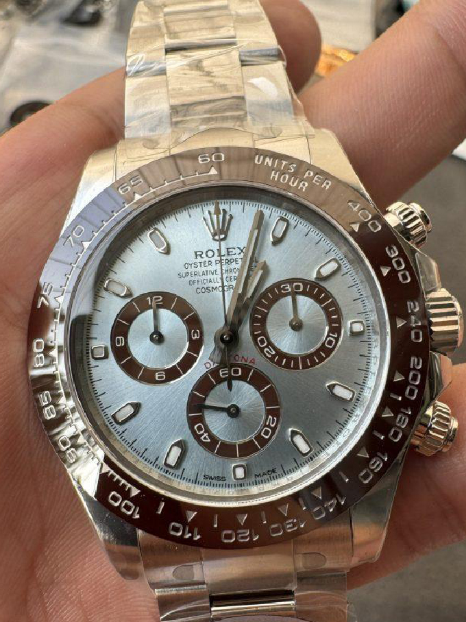 Clean Factory Watch Rolex Daytona 116506 Ice Blue Dial Stick Markers 904L Steel Case Bracelet DD4130 Movement 03 Clean Factory Watch Rolex Daytona 116506 Ice Blue Dial Stick Markers 904L Steel Case Bracelet DD4130 Movement 03
