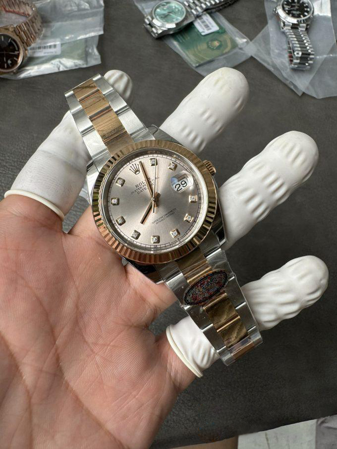 Clean Factory DateJust 41mm 126333 Champagne Dial with Diamond Markers Two Tone Bracelet VR3235 01 Clean Factory DateJust 41mm 126333 Champagne Dial with Diamond Markers Two Tone Bracelet VR3235 01