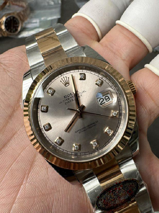 Clean Factory DateJust 41mm 126333 Champagne Dial with Diamond Markers Two Tone Bracelet VR3235 04 Clean Factory DateJust 41mm 126333 Champagne Dial with Diamond Markers Two Tone Bracelet VR3235 04