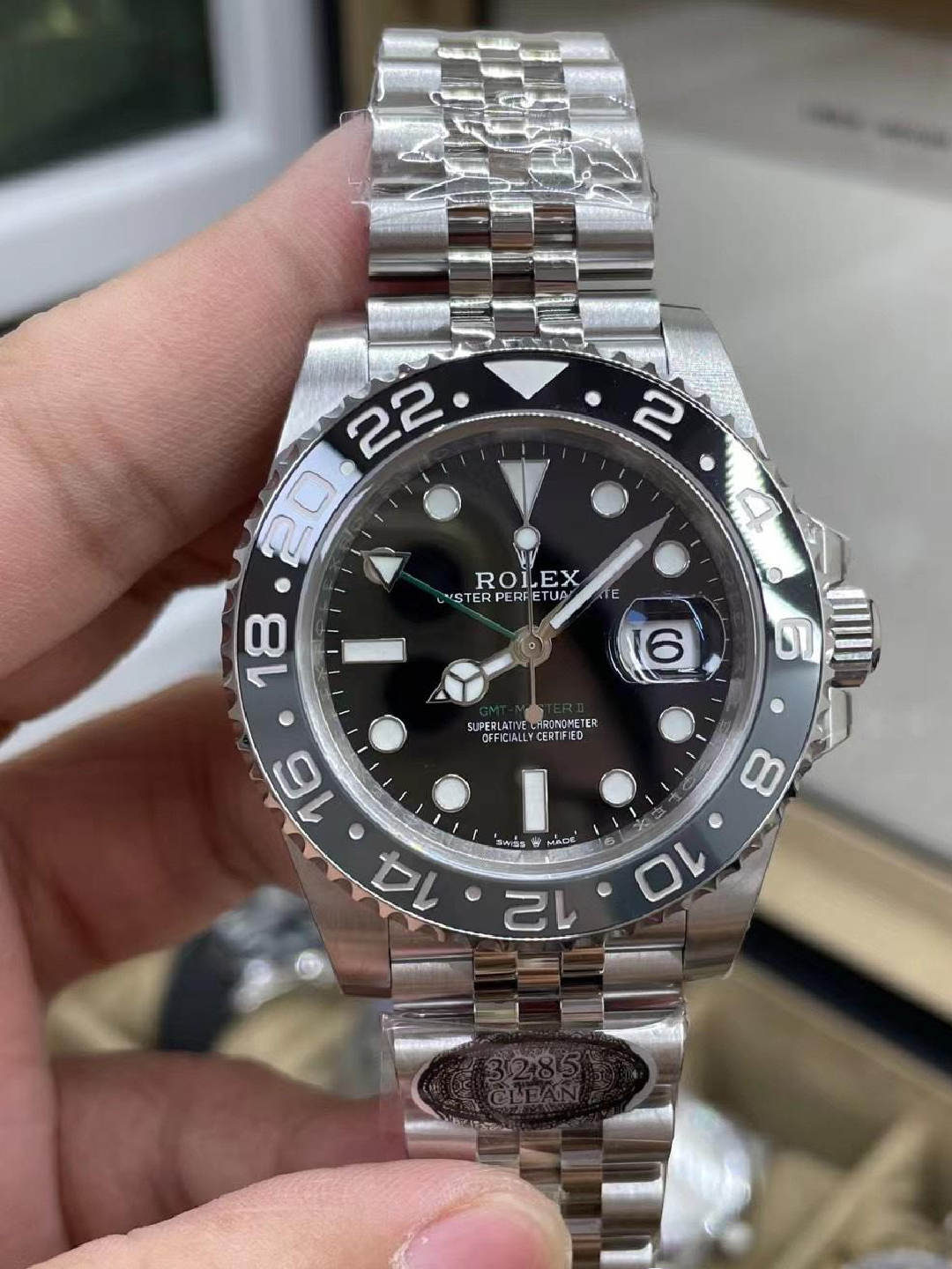 Clean Factory GMT Master II 126710GRNR Black Gray Ceramic Bezel 904L Oystersteel Jubilee Strap DD3285 Movement 02 Clean Factory GMT Master II 126710GRNR Black Gray Ceramic Bezel 904L Oystersteel Jubilee Strap DD3285 Movement 02