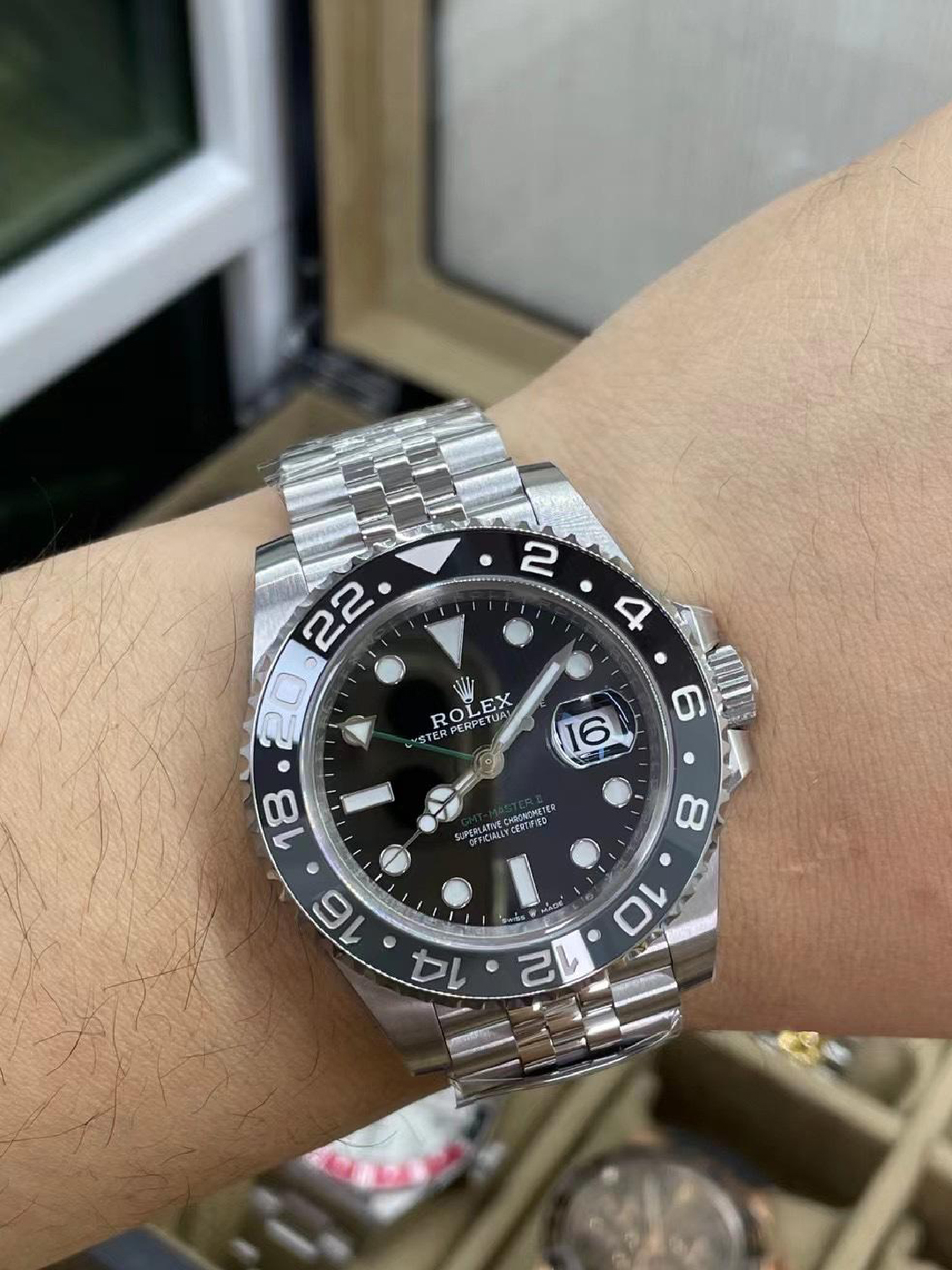 Clean Factory GMT Master II 126710GRNR Black Gray Ceramic Bezel 904L Oystersteel Jubilee Strap DD3285 Movement 09 Clean Factory GMT Master II 126710GRNR Black Gray Ceramic Bezel 904L Oystersteel Jubilee Strap DD3285 Movement 09