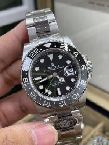 Clean Factory GMT Master II 126710GRNR Black Gray Ceramic Bezel 904L Oystersteel Oyster Strap DD3285 Movement 01