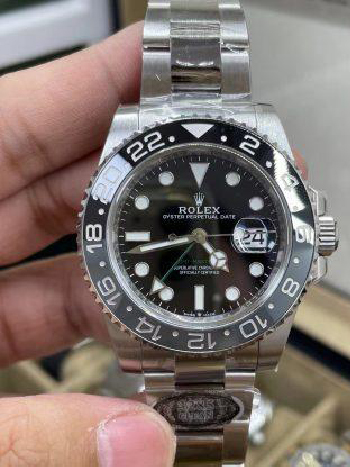 Clean Factory GMT Master II 126710GRNR Black Gray Ceramic Bezel 904L Oystersteel Oyster Strap DD3285 Movement 02