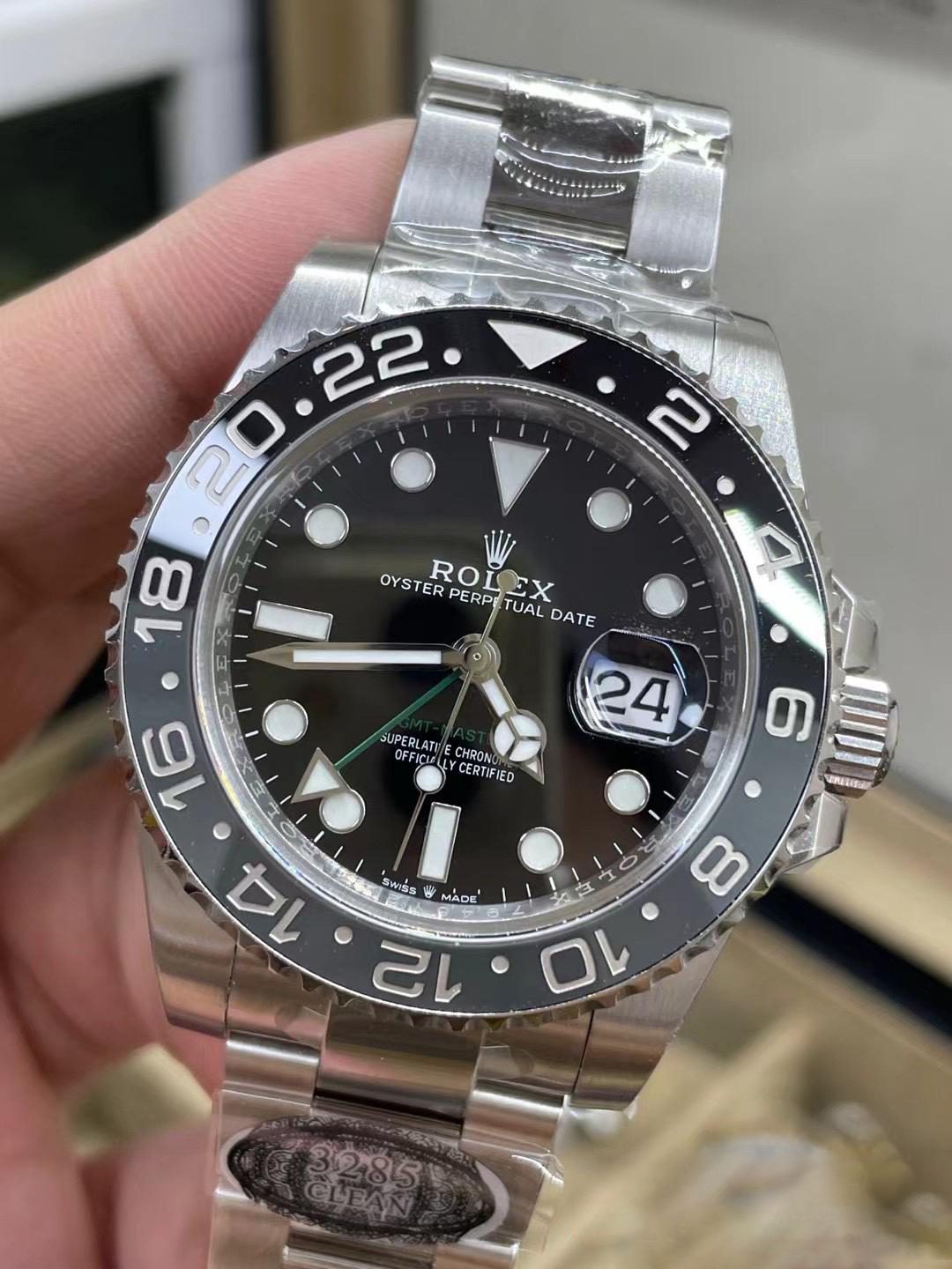 Clean Factory GMT Master II 126710GRNR Black Gray Ceramic Bezel 904L Oystersteel Oyster Strap DD3285 Movement 03 Clean Factory GMT Master II 126710GRNR Black Gray Ceramic Bezel 904L Oystersteel Oyster Strap DD3285 Movement 03