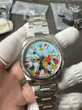 Clean Factory Oyster Perpetual 124300 CF OP Watch 41mm 904L Steel Celebration Dial VR3230 02