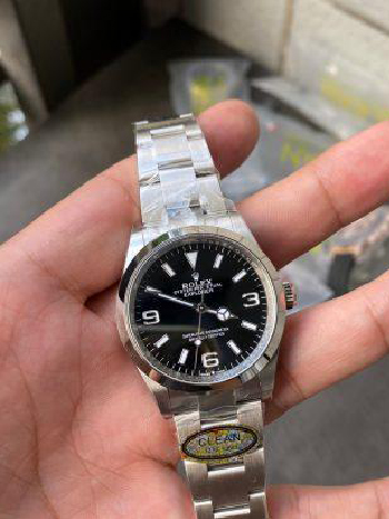 Clean Factory Rolex Explorer 124270 36mm Black Dial 904L Steel Case Oyster Bracelet VR3230 Movement 01