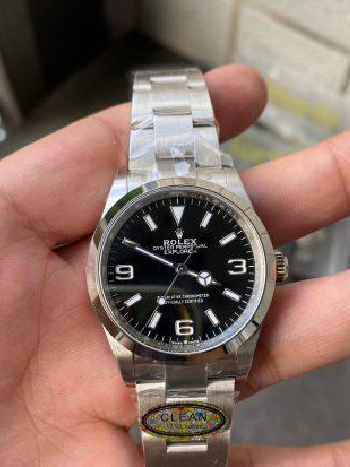 Clean Factory Rolex Explorer 124270 36mm Black Dial 904L Steel Case Oyster Bracelet VR3230 Movement 03