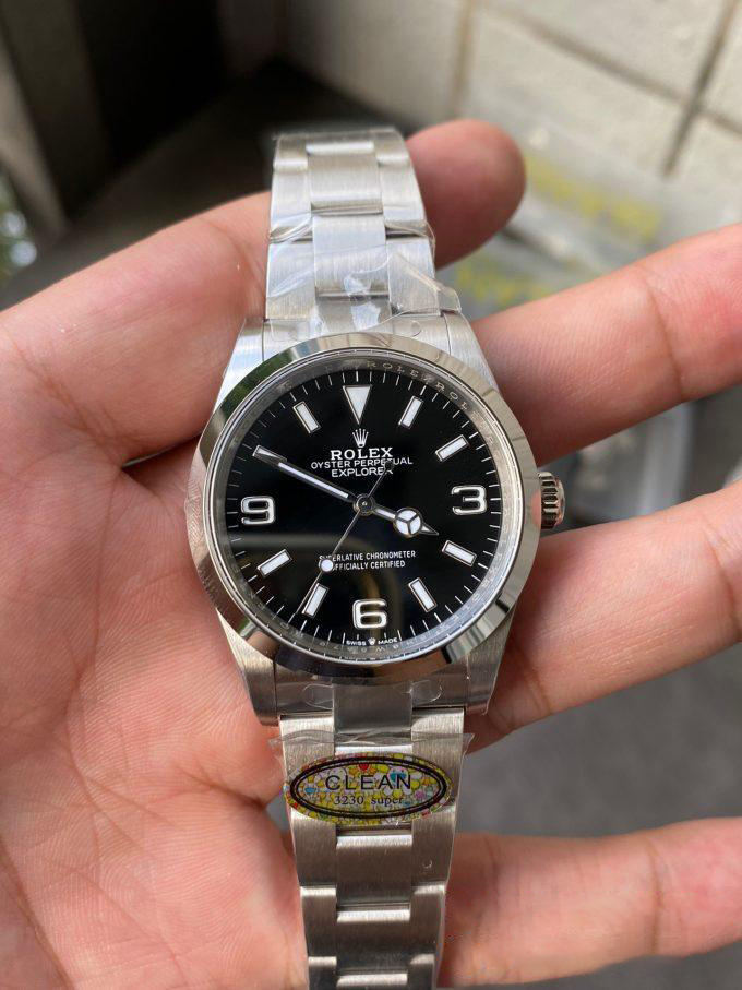 Clean Factory Rolex Explorer 124270 36mm Black Dial 904L Steel Case Oyster Bracelet VR3230 Movement 03 Clean Factory Rolex Explorer 124270 36mm Black Dial 904L Steel Case Oyster Bracelet VR3230 Movement 03