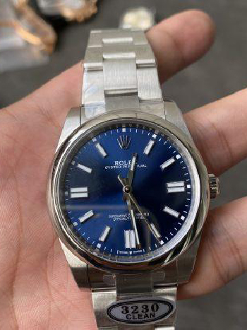 Clean Factory Rolex Oyster Perpetual 124300 Blue Dial 41mm CF OP 904L OysterSteel Case Bracelet VR3230 Movement 01