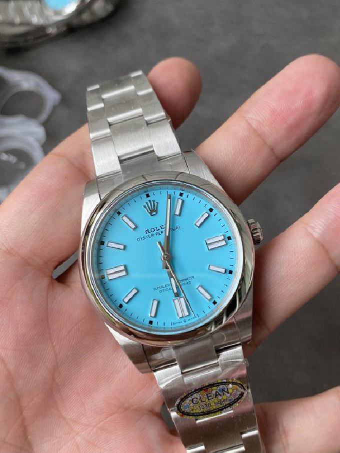 Clean Factory Rolex Oyster Perpetual 124300 CF OP 41mm 904L Steel Tiffany Blue Dial VR3230 Movement 01 Clean Factory Rolex Oyster Perpetual 124300 CF OP 41mm 904L Steel Tiffany Blue Dial VR3230 Movement 01