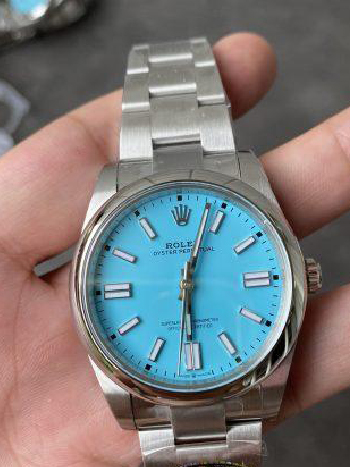 Clean Factory Rolex Oyster Perpetual 124300 CF OP 41mm 904L Steel Tiffany Blue Dial VR3230 Movement 02