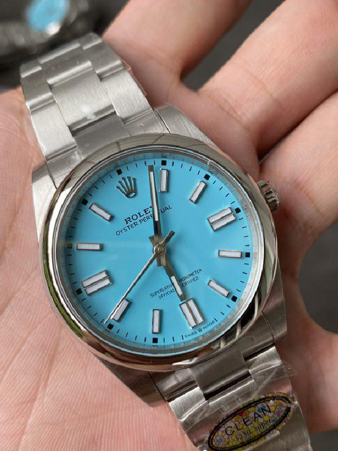 Clean Factory Rolex Oyster Perpetual 124300 CF OP 41mm 904L Steel Tiffany Blue Dial VR3230 Movement 03 Clean Factory Rolex Oyster Perpetual 124300 CF OP 41mm 904L Steel Tiffany Blue Dial VR3230 Movement 03