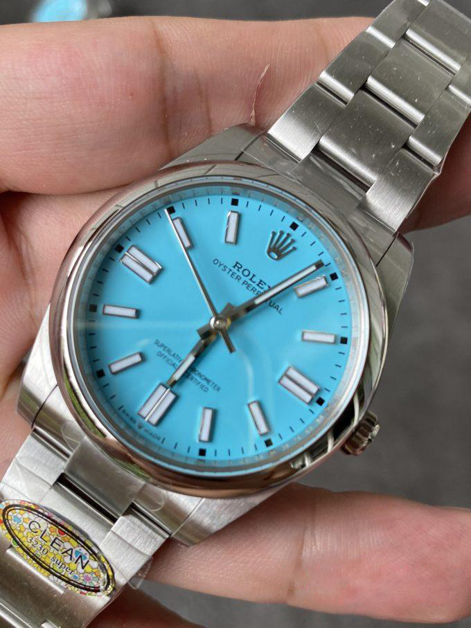 Clean Factory Rolex Oyster Perpetual 124300 CF OP 41mm 904L Steel Tiffany Blue Dial VR3230 Movement 04 Clean Factory Rolex Oyster Perpetual 124300 CF OP 41mm 904L Steel Tiffany Blue Dial VR3230 Movement 04
