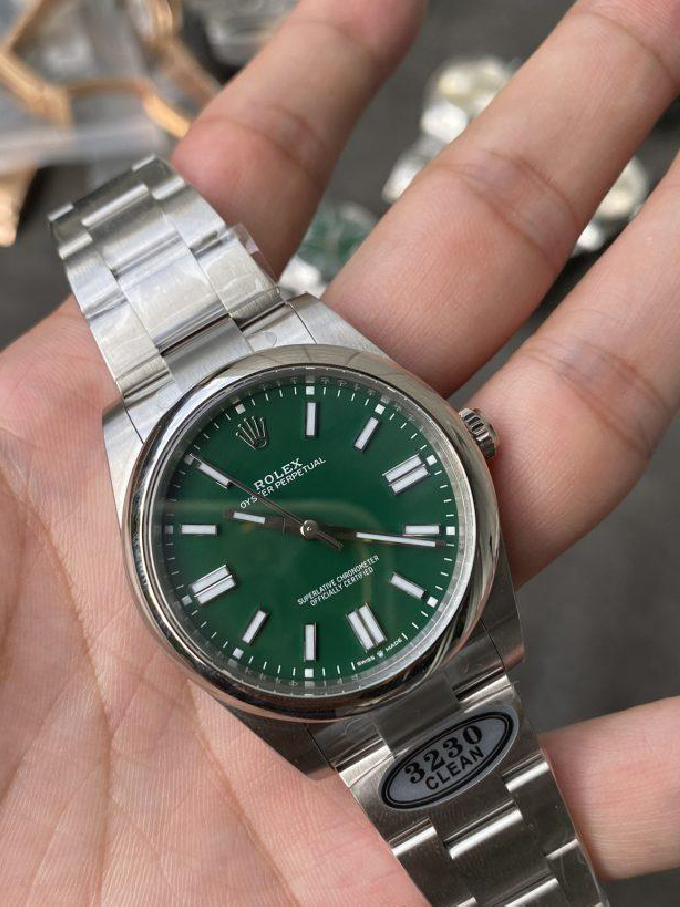Clean Factory Rolex Oyster Perpetual 124300 CP OP 41mm Green Dial 904L Steel VR3230 Movement 03 Clean Factory Rolex Oyster Perpetual 124300 CP OP 41mm Green Dial 904L Steel VR3230 Movement 03