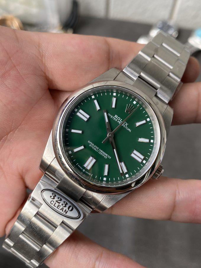 Clean Factory Rolex Oyster Perpetual 124300 CP OP 41mm Green Dial 904L Steel VR3230 Movement 04 Clean Factory Rolex Oyster Perpetual 124300 CP OP 41mm Green Dial 904L Steel VR3230 Movement 04