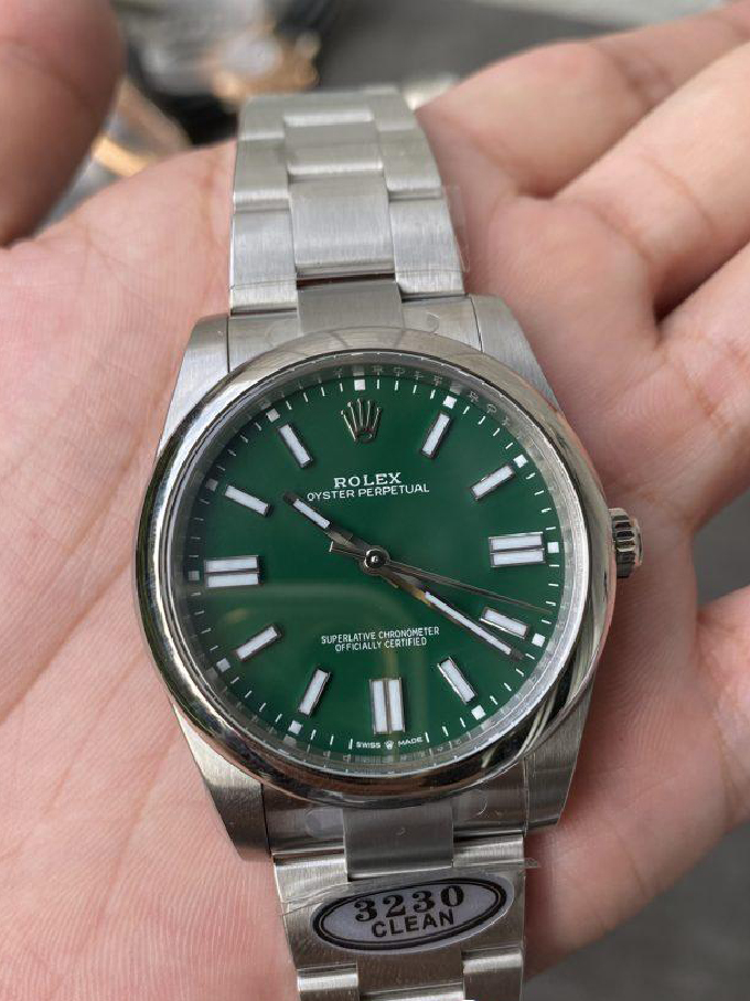Clean Factory Rolex Oyster Perpetual 124300 CP OP 41mm Green Dial 904L Steel VR3230 Movement 05 Clean Factory Rolex Oyster Perpetual 124300 CP OP 41mm Green Dial 904L Steel VR3230 Movement 05