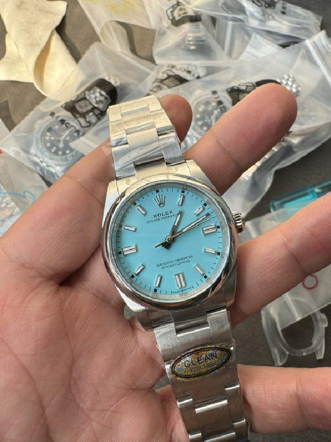 Clean Factory Rolex Oyster Perpetual 126000 36mm Tiffany Blue Dial 904L Steel VR3230 CF OP 01 Clean Factory Rolex Oyster Perpetual 126000 36mm Tiffany Blue Dial 904L Steel VR3230 CF OP 01