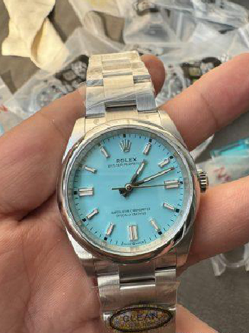 Clean Factory Rolex Oyster Perpetual 126000 36mm Tiffany Blue Dial 904L Steel VR3230 CF OP 02