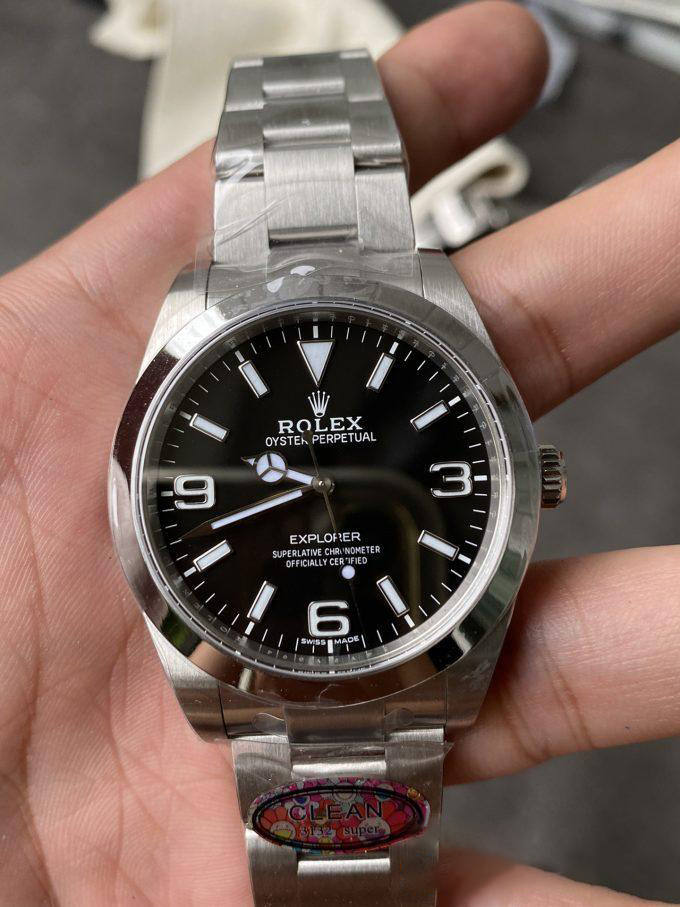 Clean Factory Watch Rolex Explorer 214270 39mm Black Dial 904L OysterSteel Case Oyster Bracelet VR3132 Movement 02 Clean Factory Watch Rolex Explorer 214270 39mm Black Dial 904L OysterSteel Case Oyster Bracelet VR3132 Movement 02
