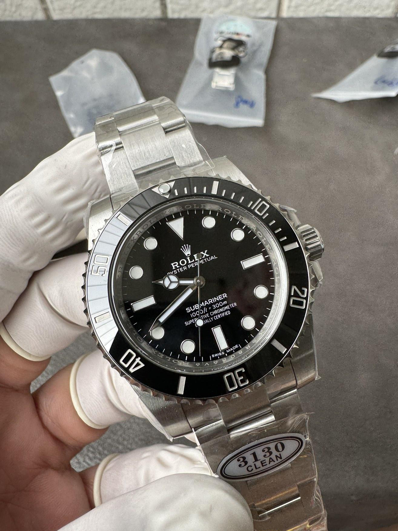 Clean Factory Watch Submariner 114060 No Date Black Ceramic Black Dial 904L Steel VR3130 Movement 01