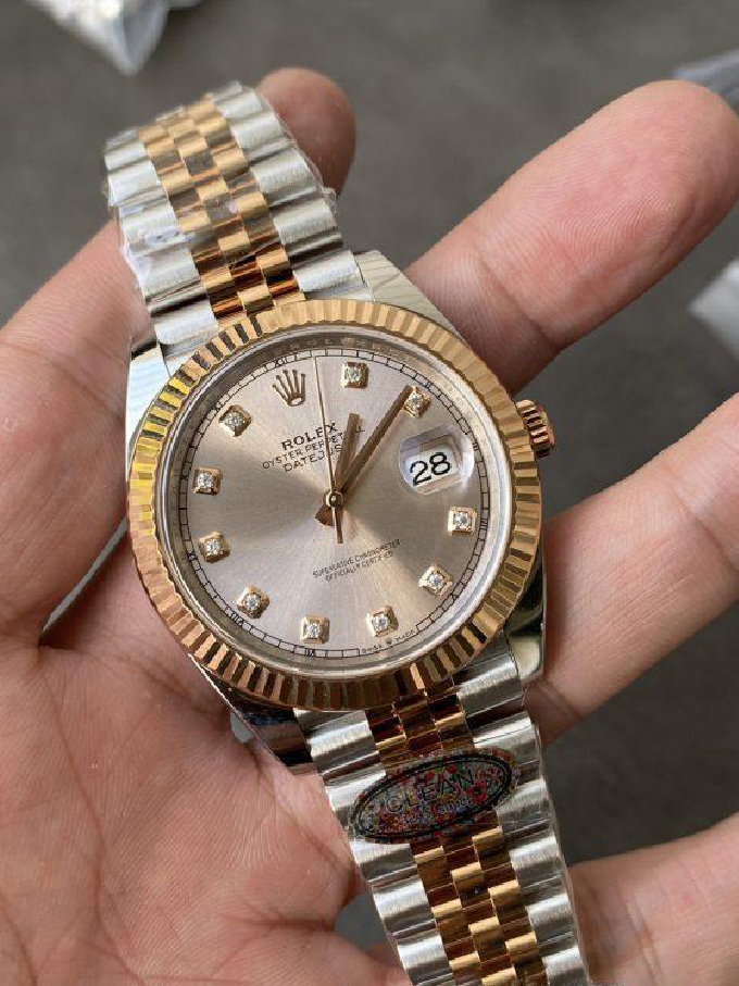 Clean Factory Watches DateJust 41mm 126331 0008 Rose Gold Sundust Diamond Set Dial Jubilee Bracelet 3235 Movement 01 Clean Factory Watches DateJust 41mm 126331 0008 Rose Gold Sundust Diamond Set Dial Jubilee Bracelet 3235 Movement 01