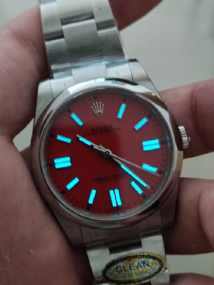 Clean Factory Watches Rolex Oyster Perpetual CF OP 124300 41mm 904L Stainless Steel Red Dial VR3230 04 Clean Factory Watches Rolex Oyster Perpetual CF OP 124300 41mm 904L Stainless Steel Red Dial VR3230 04