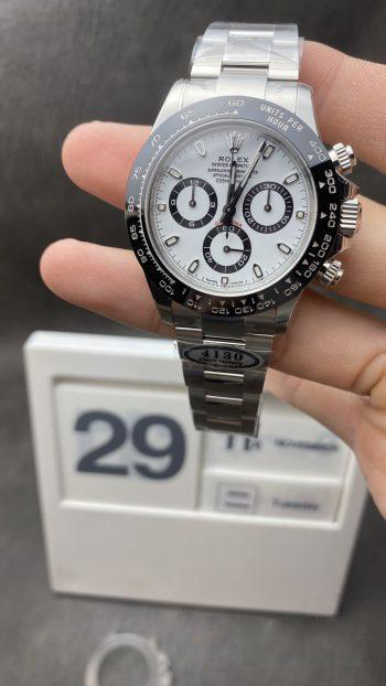 Clean Factory 11 Daytona 116500 904L SS Case and Bracelet White Dial SA4130 V2